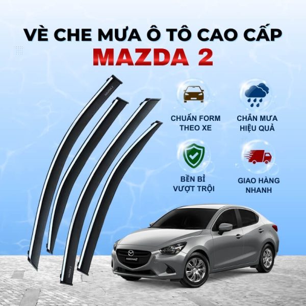 vè che mưa ô tô Mazda 2 nhựa ABS cao cấp