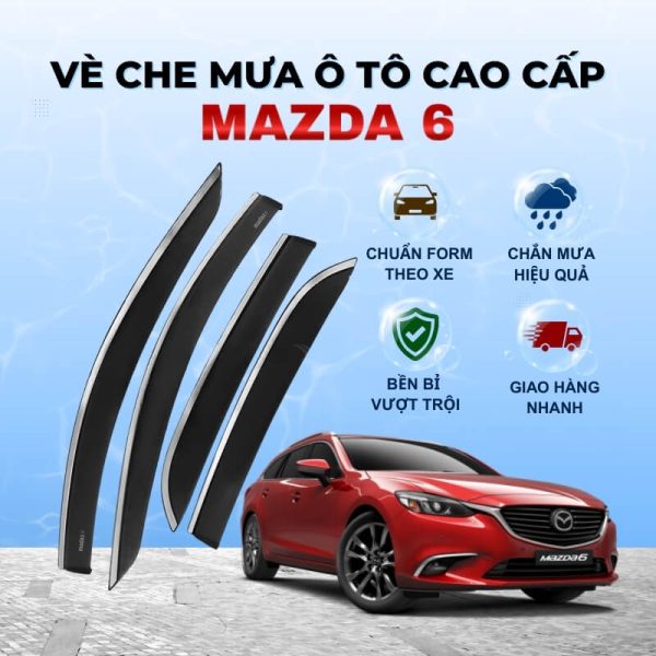vè che mưa ô tô Mazda 6 nhựa ABS cao cấp