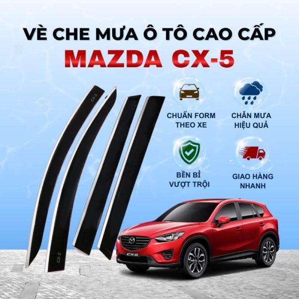 vè che mưa ô tô Mazda CX-5 nhựa ABS cao cấp