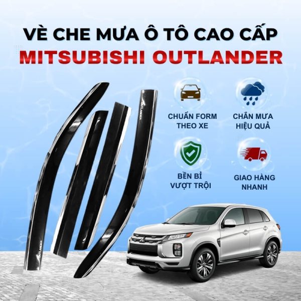 Vè che mưa ô tô Mitsubishi Outlander nhựa ABS cao cấp