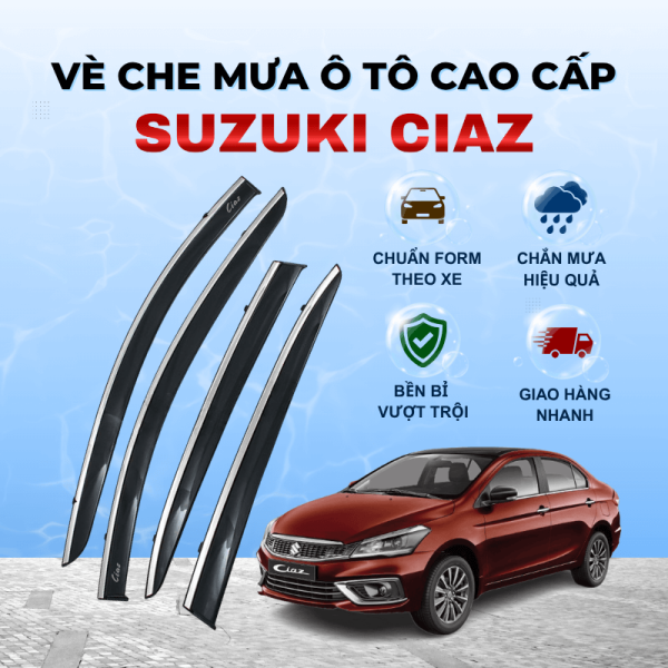 Vè che mưa ô tô Suzuki Ciaz nhựa ABS cao cấp
