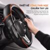 Bọc vô lăng ô tô Da cừu thật vân Carbon cao cấp