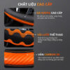 Bọc vô lăng vân lượn sóng phối sợi Carbon thiết kế 3D, chống trượt