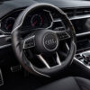 Bọc vô lăng xe Audi Da cừu thật vân Carbon cao cấp