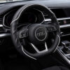 Bọc vô lăng xe Audi Da cừu thật vân Carbon cao cấp