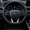 Bọc vô lăng xe Ford Da cừu thật vân Carbon cao cấp