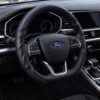 Bọc vô lăng xe Ford Da cừu thật vân Carbon cao cấp