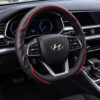 Bọc vô lăng xe Hyundai chất liệu Da cừu sợi Carbon cao cấp