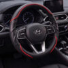 Bọc vô lăng xe Hyundai chất liệu Da cừu sợi Carbon cao cấp