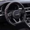 Bọc vô lăng xe KIA Da cừu thật vân Carbon cao cấp