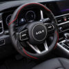 Bọc vô lăng xe KIA Da cừu thật vân Carbon cao cấp