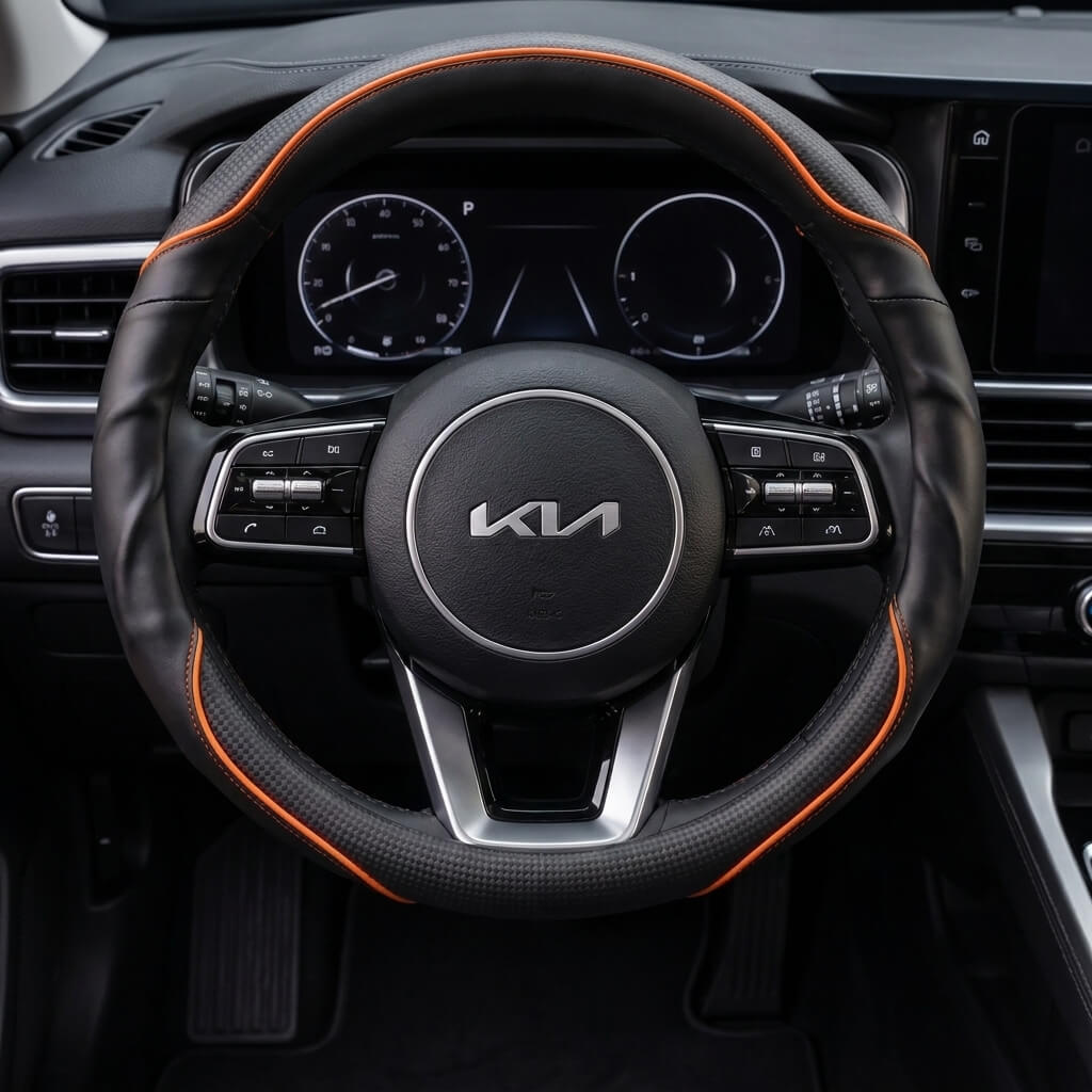 Bọc vô lăng xe KIA cao cấp, chất lượng