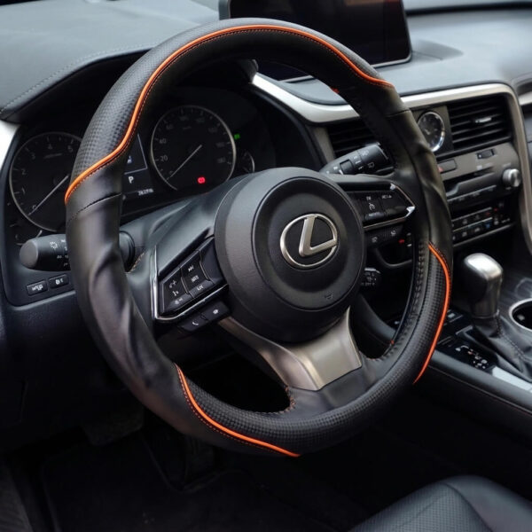 Bọc vô lăng xe Lexus Da cừu thật sợi Carbon cao cấp