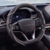 Bọc vô lăng xe Lynk & Co chất liệu Da cừu vân Carbon cao cấp