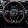 Bọc vô lăng xe Mercedes Da cừu thật vân Carbon cao cấp