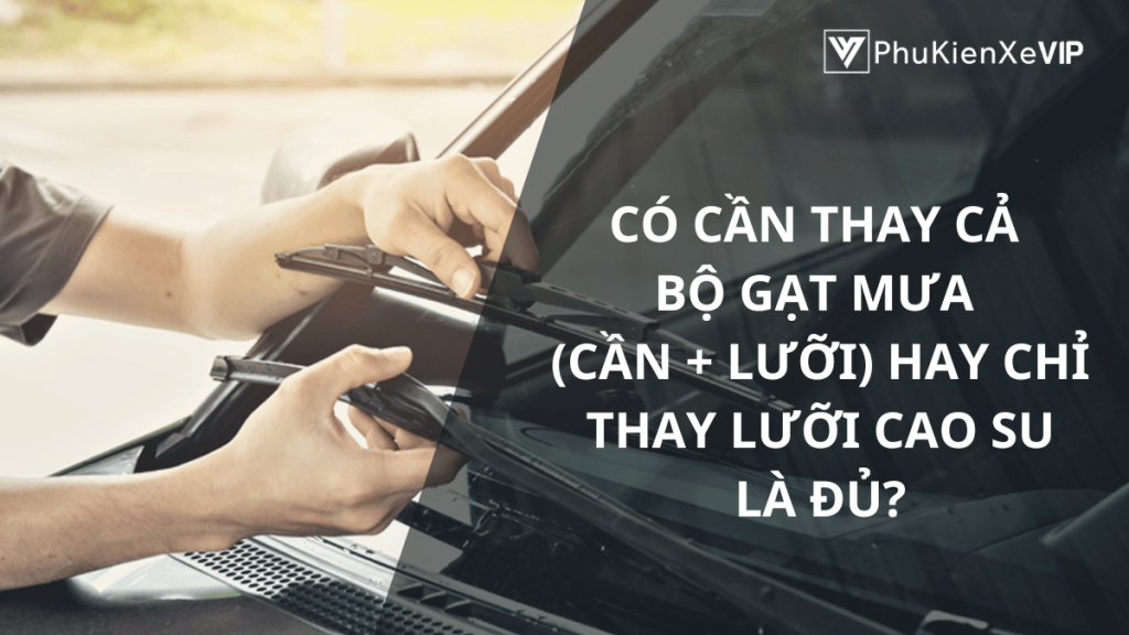Có cần thay cả bộ gạt mưa (cần + lưỡi) hay chỉ thay lưỡi cao su là đủ?