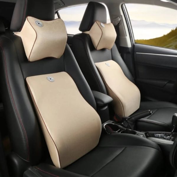 Bộ gối tựa đầu và lưng ô tô mút hoạt tính 5D đàn hồi cao cấp