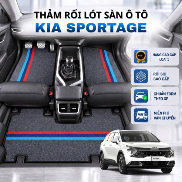Thảm rối lót sàn ô tô KIA Sportage 2017-2025 cao cấp