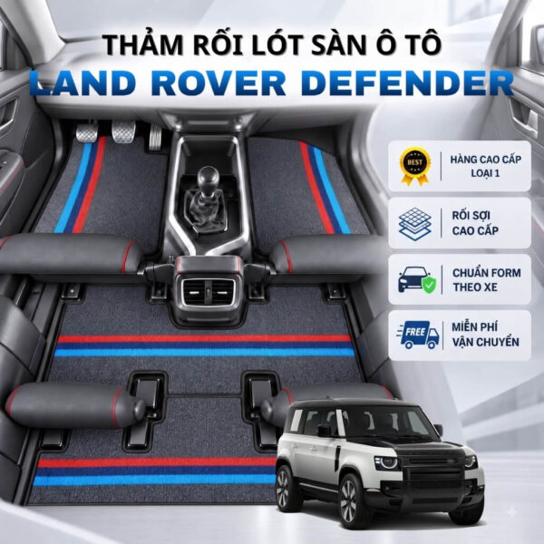 Thảm rối lót sàn ô tô Land Rover Defender 2020-2025 cao cấp