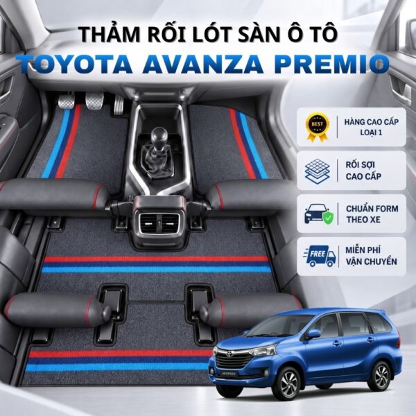 Thảm rối lót sàn ô tô Toyota Avanza Premio 2022-2025 cao cấp