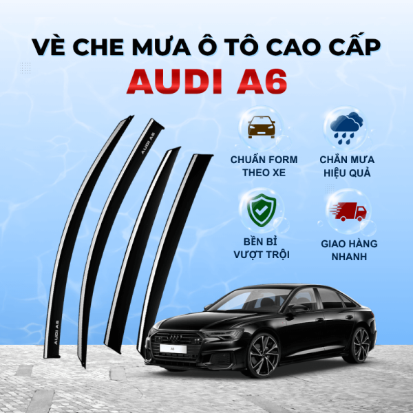 Vè che mưa ô tô Audi A6 nhựa ABS cao cấp