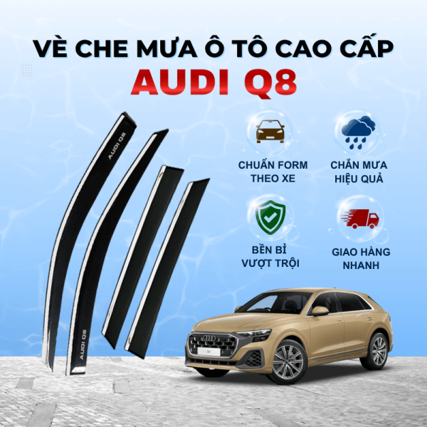 Vè che mưa ô tô Audi Q8 nhựa ABS cao cấp