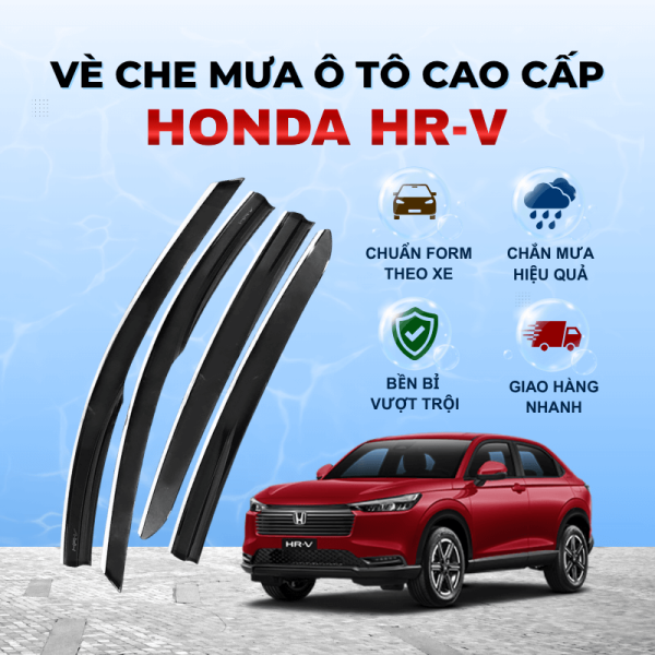 Vè che mưa xe Honda HR-V ABS cao cấp viền Inox