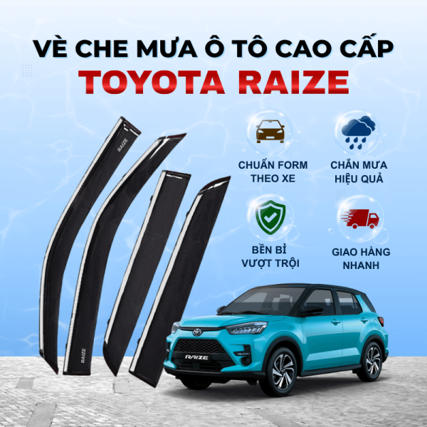 Vè che mưa ô tô Toyota Raize nhựa ABS cao cấp