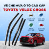 Vè che mưa ô tô Toyota Veloz Cross chất liệu ABS cao cấp viền Inox