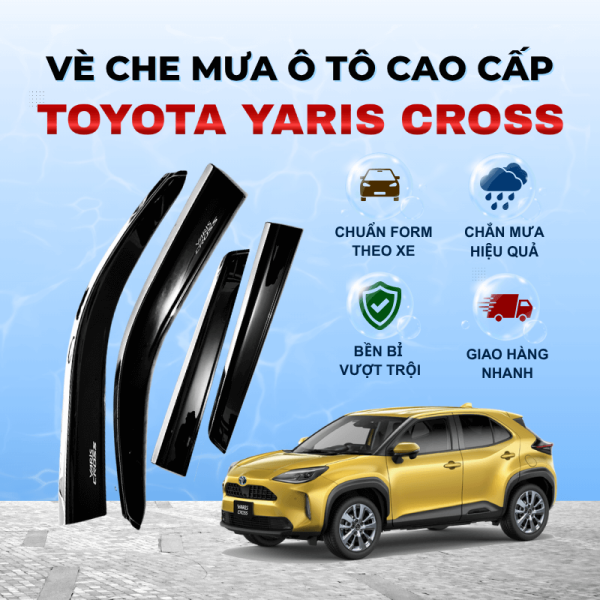 Vè che mưa ô tô Toyota Yaris Cross nhựa ABS cao cấp