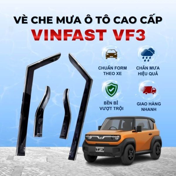 Vè che mưa ô tô VF3 chất liệu ABS cao cấp