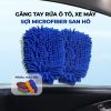 Găng tay rửa ô tô xe máy, bao tay rửa xe san hô sợi microfiber mềm mịn
