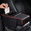 Bệ tỳ tay ô tô da PU 3in1 có túi để đồ 2 bên đa năng