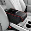 Bệ tỳ tay ô tô da PU 3in1 có túi để đồ 2 bên đa năng