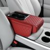 Bệ tỳ tay ô tô da PU 3in1 có túi để đồ 2 bên đa năng
