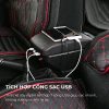 Bệ tỳ tay ô tô da PU cao cấp tích hợp cổng sạc USB