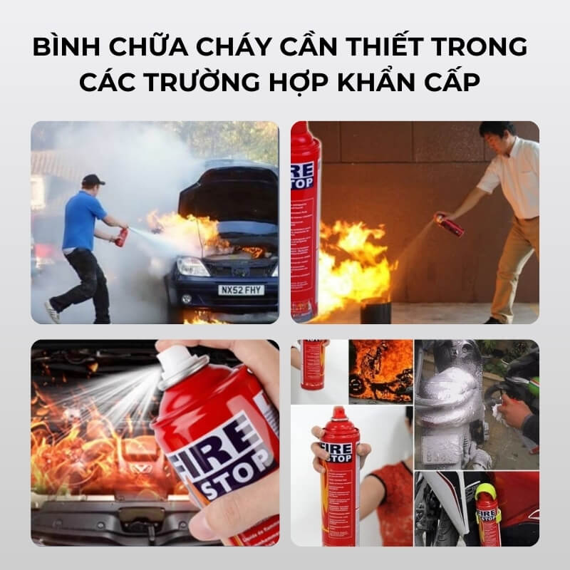 Bình chữa cháy Mini Foam chuyên dùng chữa cháy trên xe oto