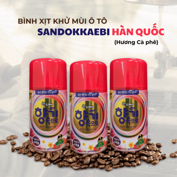Bình xịt khử mùi ô tô hương cà phê Hàn Quốc Sandokkaebi