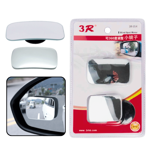 Bộ 2 gương cầu lồi ô tô hình chữ nhật không viền 3R-054