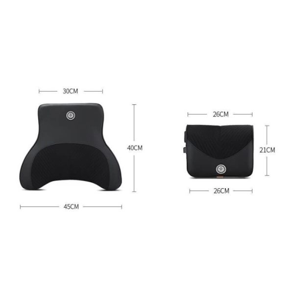 Bộ gối tựa đầu, tựa lưng ô tô massage với 6 chế độ rung cao cấp