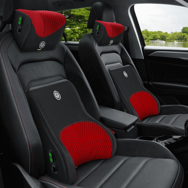 Bộ gối tựa đầu, tựa lưng ô tô massage với 6 chế độ rung cao cấp