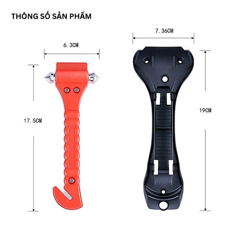 Búa thoát hiểm ô tô đa năng kèm dao cắt