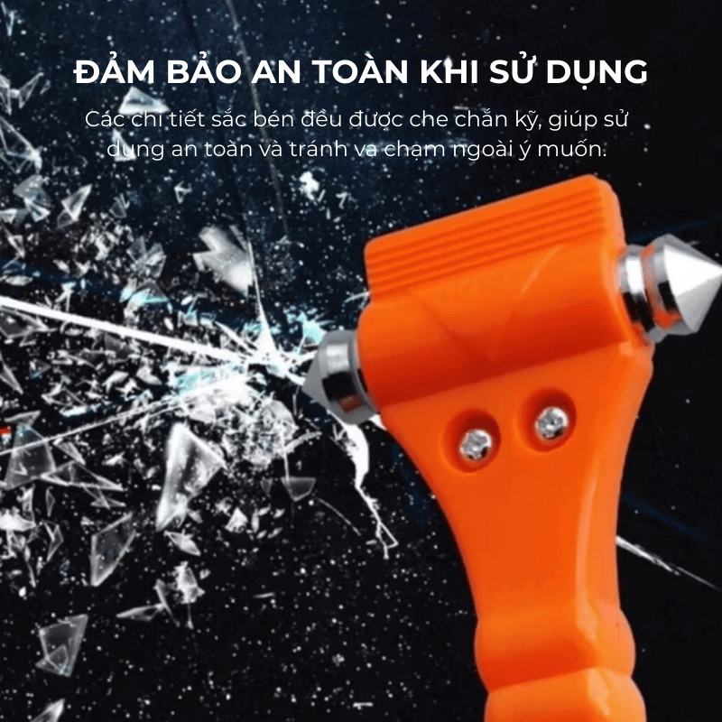 Búa thoát hiểm ô tô đa năng kèm dao cắt