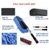 Chổi vệ sinh nội thất ô tô cán rút đầu dẹt đa năng