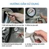 Đầu vòi bơm ô tô xe máy kiêm đồng hồ đo áp suất lốp
