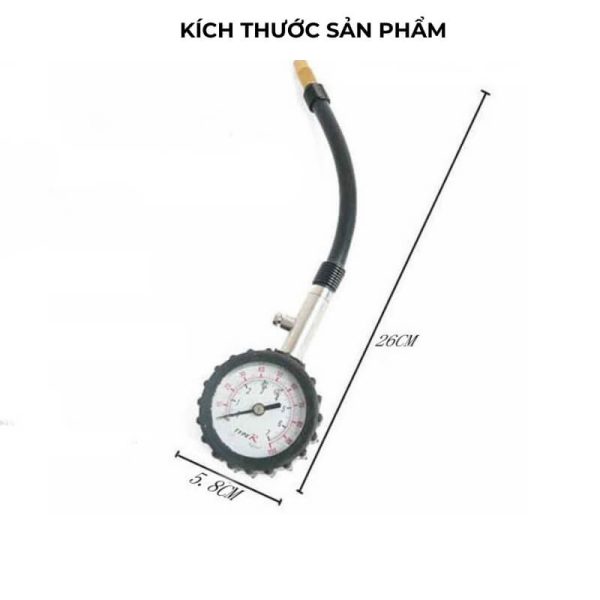 Đồng hồ chuyên dụng đo áp suất lốp xe hơi nhỏ gọn chính xác