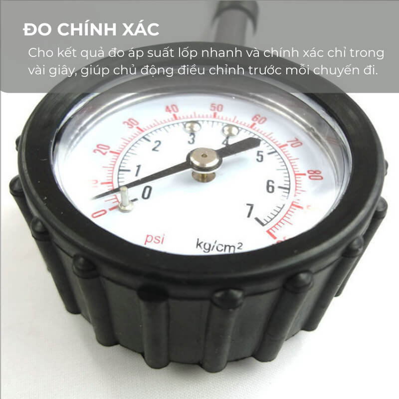 Đồng hồ chuyên dụng đo áp suất lốp xe hơi nhỏ gọn chính xác