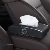 Hộp khăn giấy trên ô tô thông minh bọc da cao cấp kèm đồng hồ