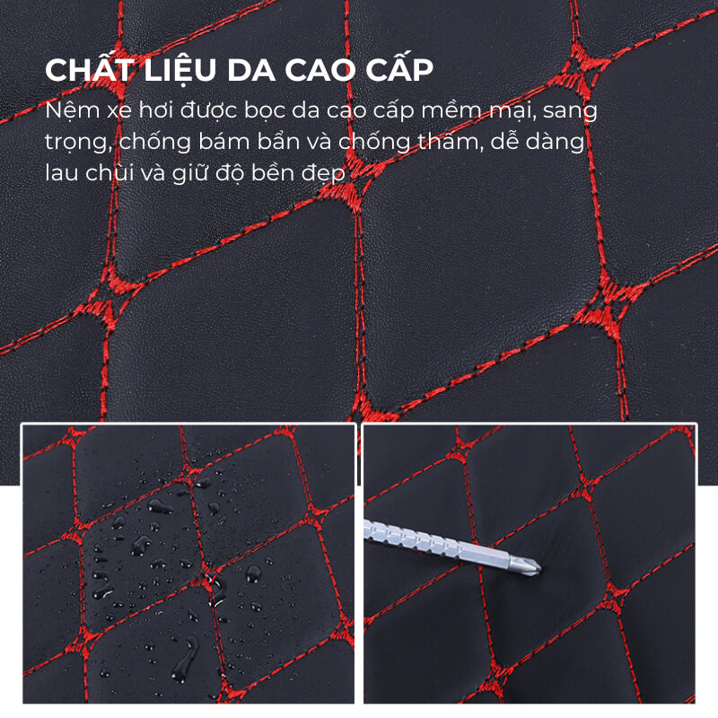 Nệm xe hơi nằm ngủ gấp gọn chất liệu da cao cấp