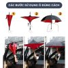 Ô che mưa nắng gấp ngược đi ô tô cán chữ C